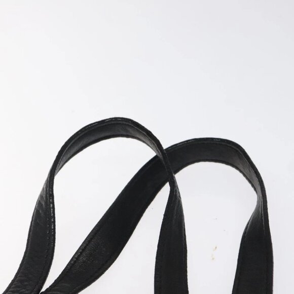 PRADA Hand Bag Leather Black Silver Auth sw622 - Picture 9 of 16